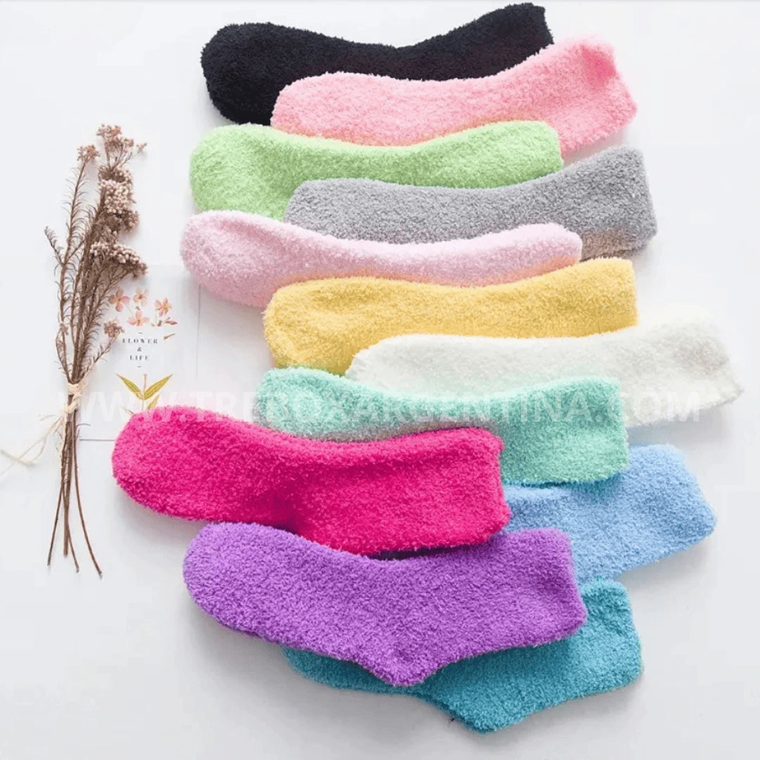 Combo Fuzzy 2X1 | Medias Peluche Largas para Mujer – Máxima suavidad, máximo abrigo 🧦❄️