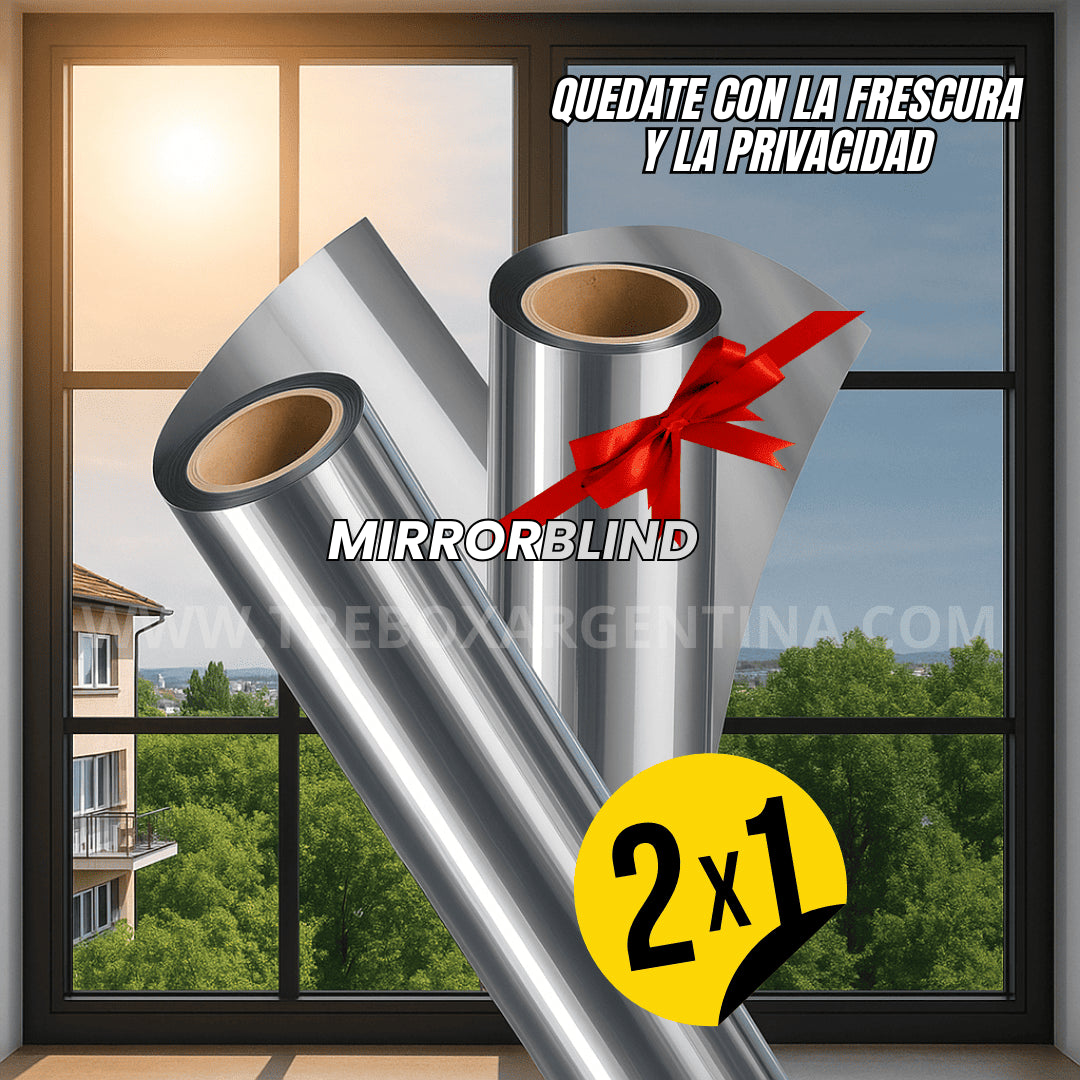 2X1 - Papel Film Espejado MirrorBlind™: Tu casa fresca y privada