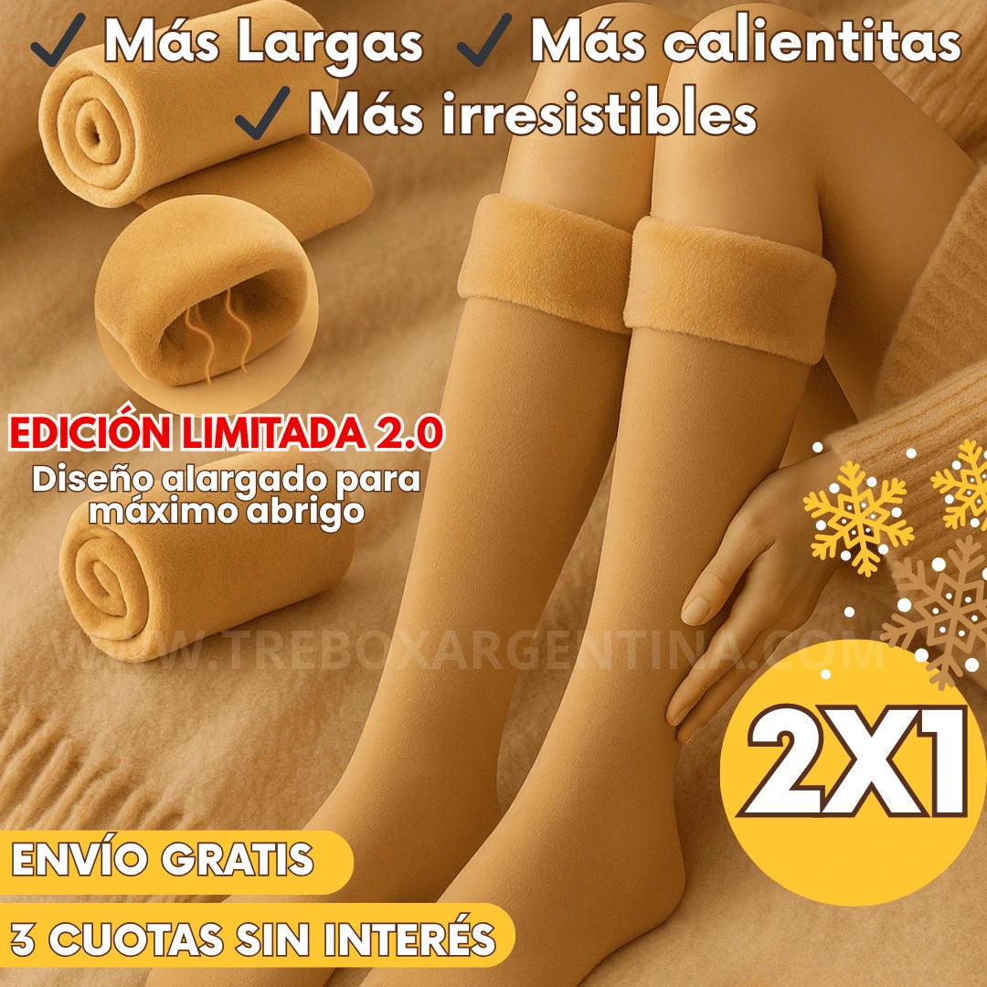 Combo 2X1 Nevanna Edición Limitada 2.0 | Medias Peluche Largas para Mujer - Pies cálidos para tus pies 🔥