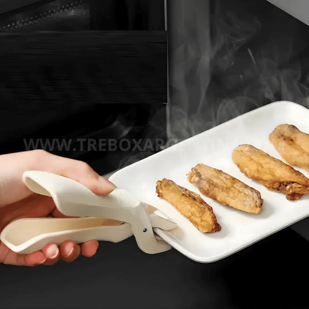 PROMO 3X1 🎁 Pinza antideslizante de silicona Clipchef🧑🏻🍳: Agarrá cualquier cosa caliente sin problemas!