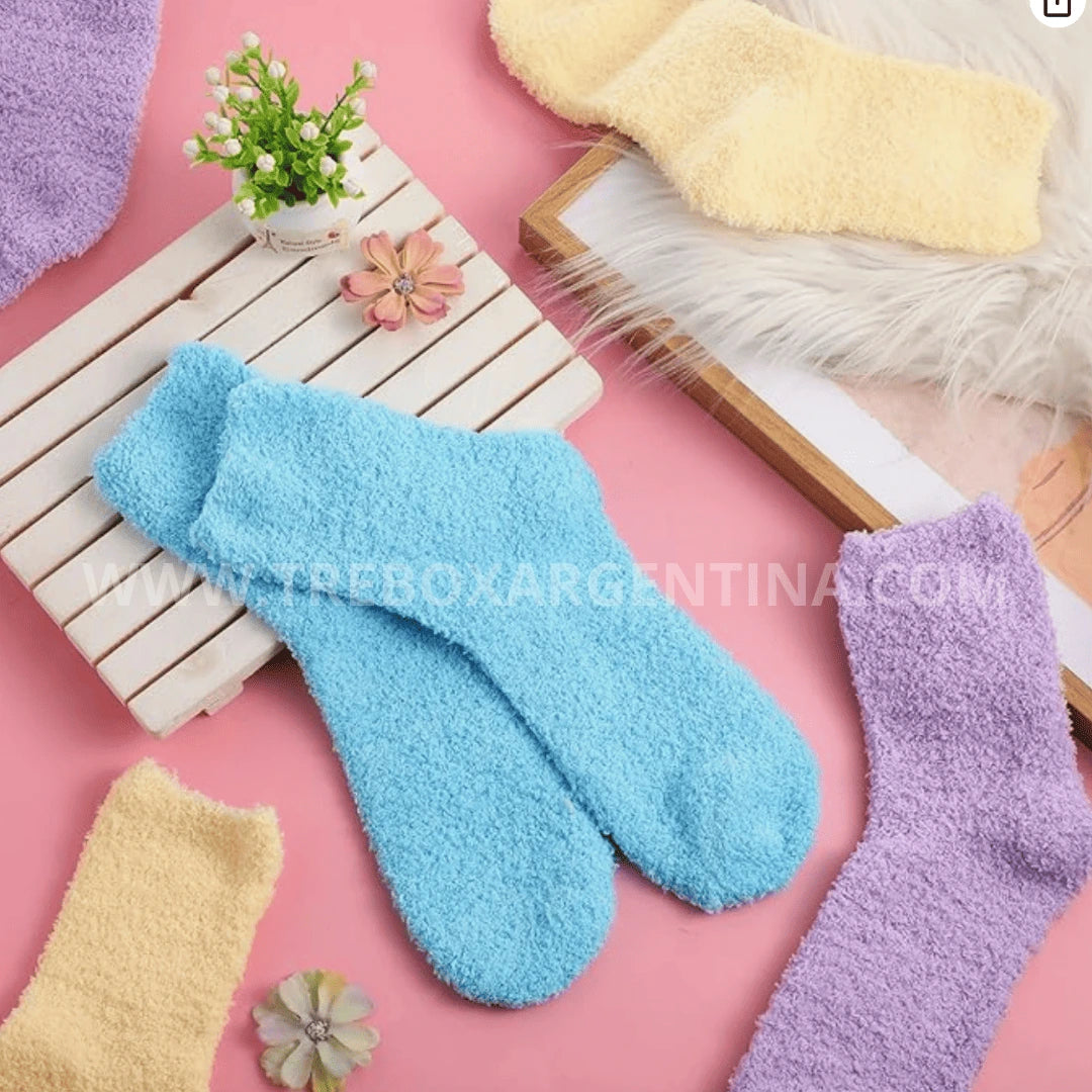 Combo Fuzzy 2X1 | Medias Peluche Largas para Mujer – Máxima suavidad, máximo abrigo 🧦❄️