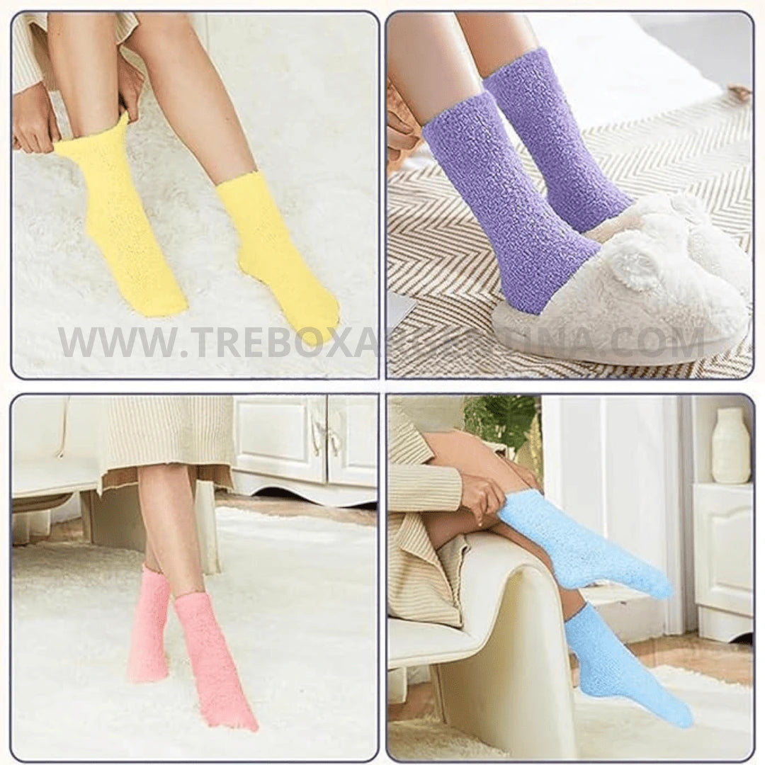 Combo Fuzzy 2X1 | Medias Peluche Largas para Mujer – Máxima suavidad, máximo abrigo 🧦❄️