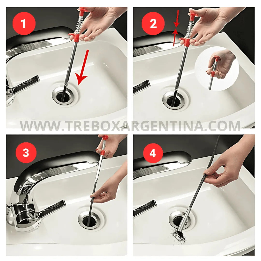 COMBO 2x1 DE TEMPORADA - Pinza DrenaPro™ | Destapa Cañerías al Instante sin Químicos ni Plomeros