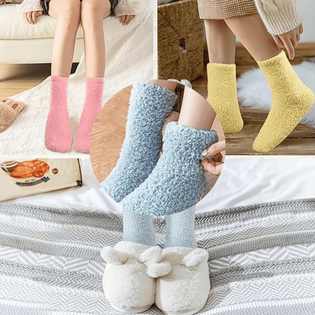 Combo Fuzzy 2X1 | Medias Peluche Largas para Mujer – Máxima suavidad, máximo abrigo 🧦❄️