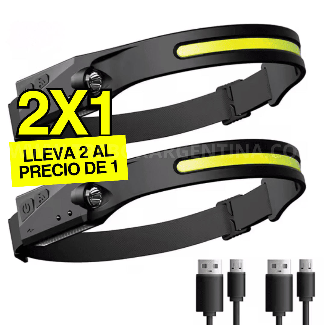 COMBO 2×1 - Linterna Manos Libres LUMENIX | Visibilidad completa sin sentir que la llevas puesta