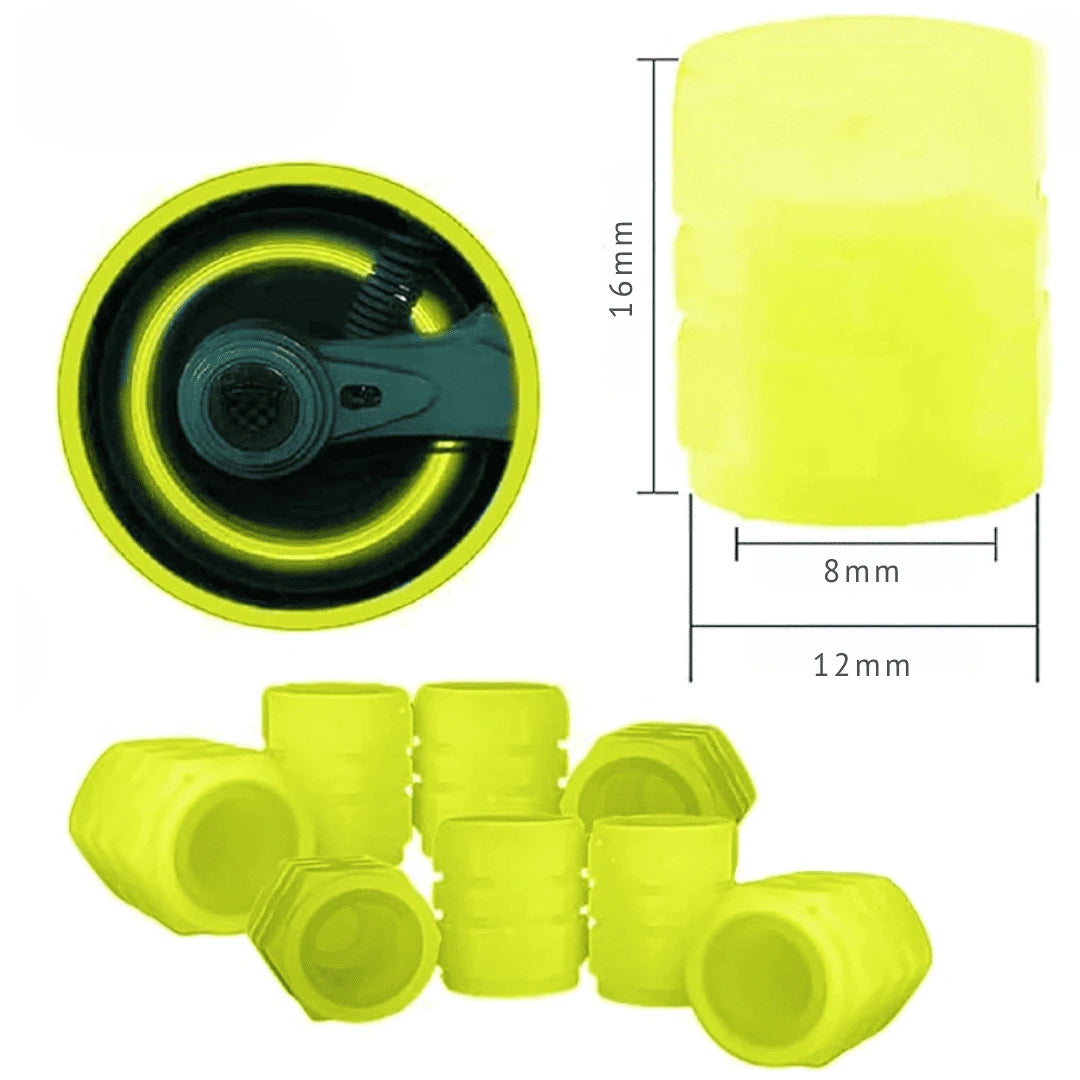 NEO X | Tapa de Válvula Fluorescente - Seguridad y Estilo en un Solo Producto