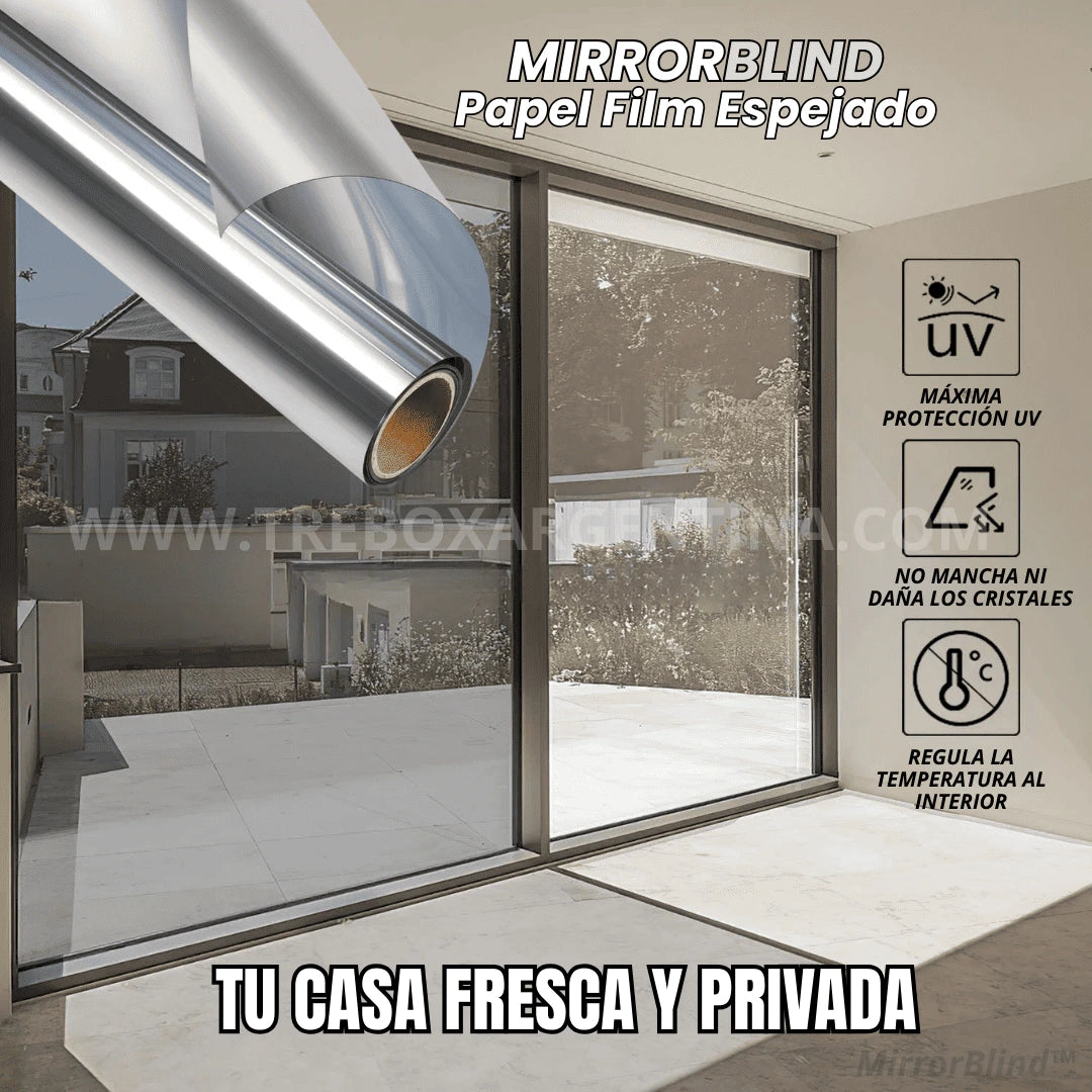 2X1 - Papel Film Espejado MirrorBlind™: Tu casa fresca y privada