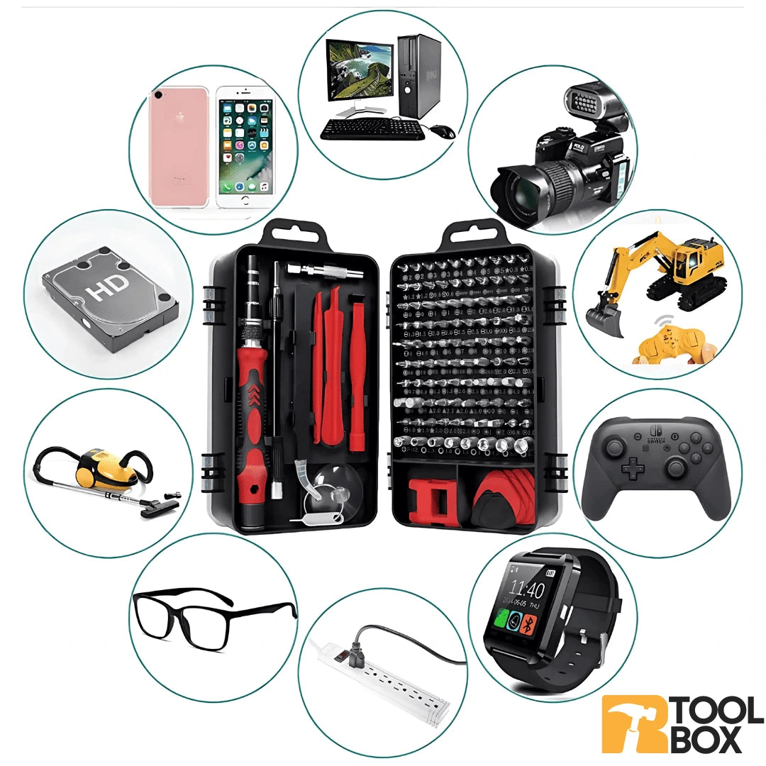 ToolBox™ | Set destornilladores Magnéticos para Arreglos de Precisión 115 En 1