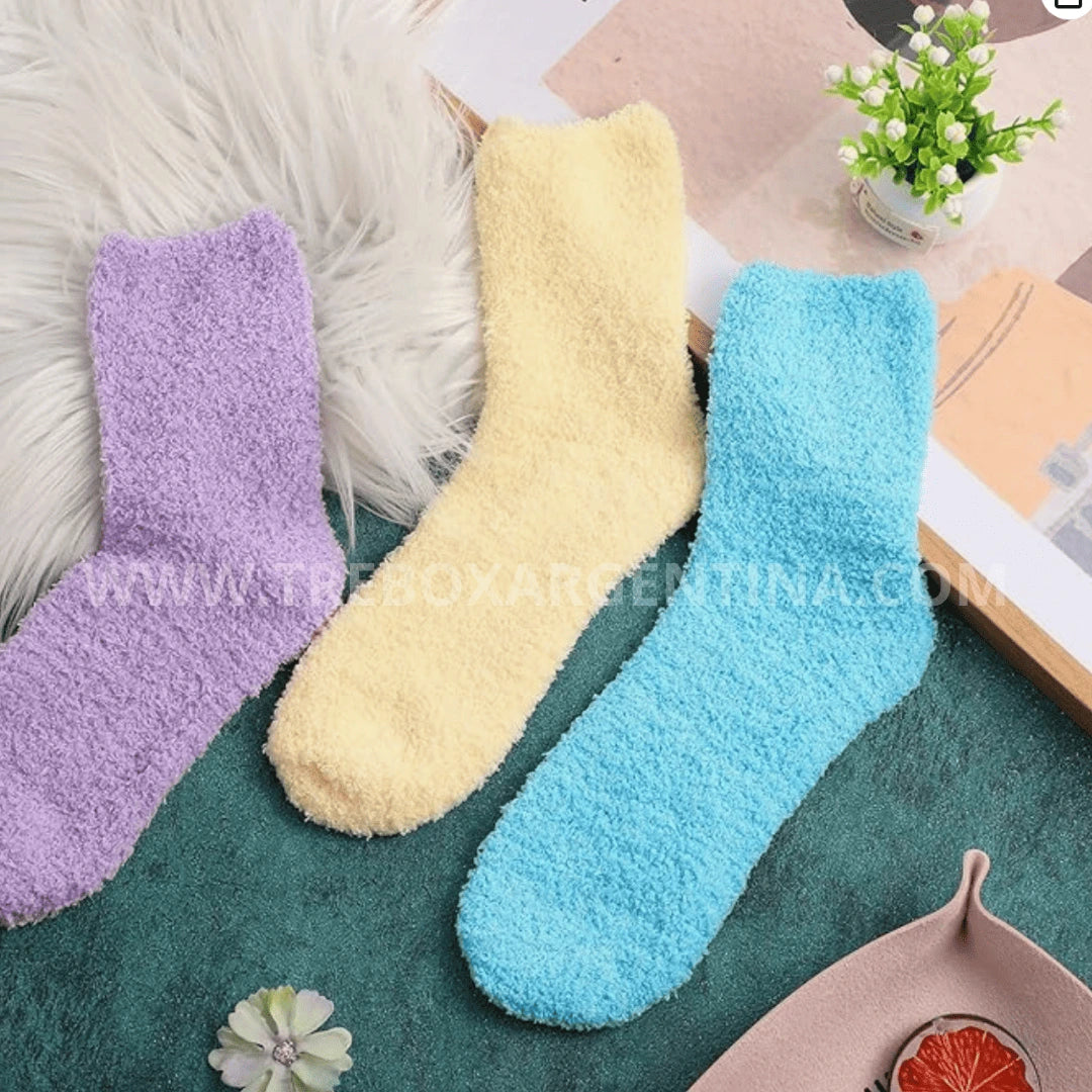 Combo Fuzzy 2X1 | Medias Peluche Largas para Mujer – Máxima suavidad, máximo abrigo 🧦❄️