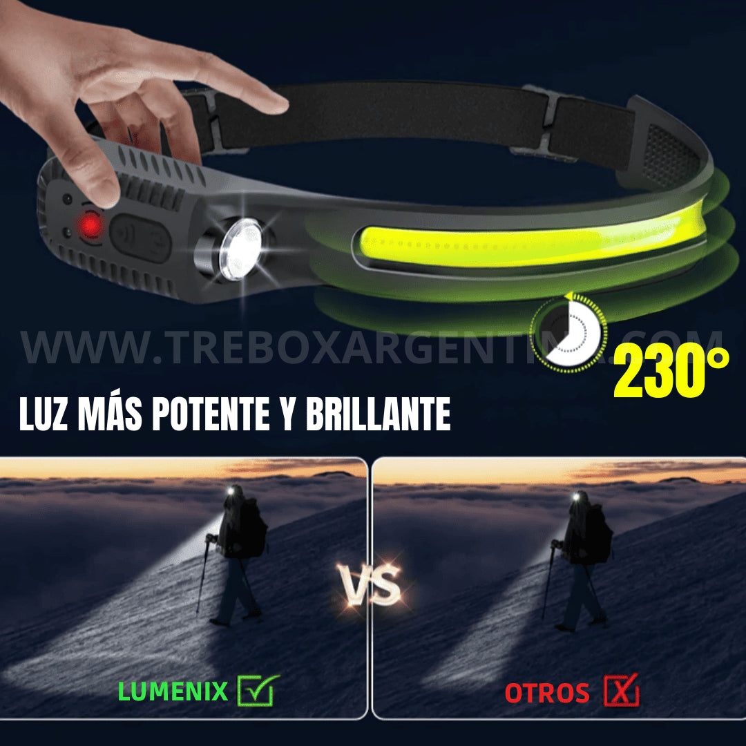 COMBO 2×1 - Linterna Manos Libres LUMENIX | Visibilidad completa sin sentir que la llevas puesta