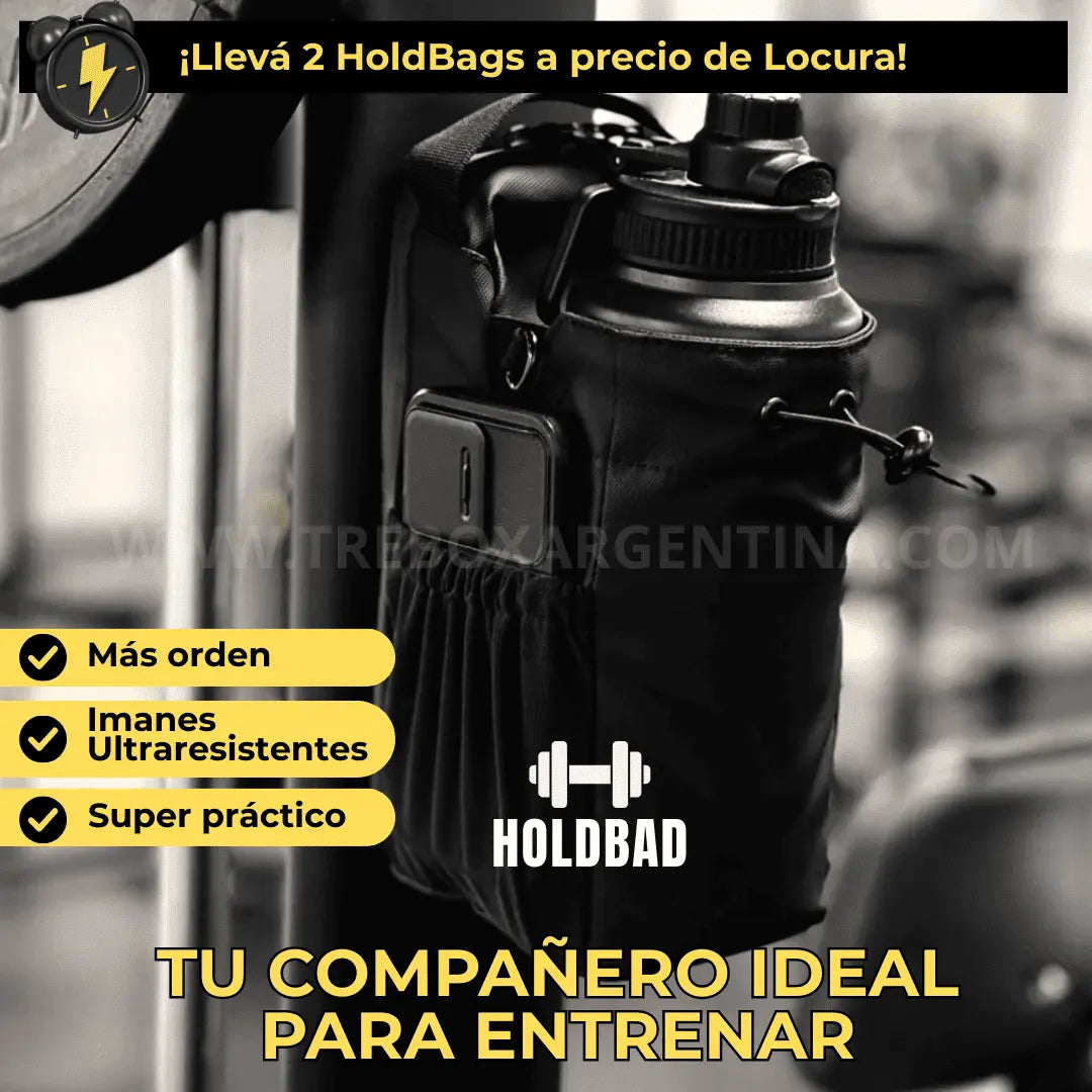 Dúo Pack (PrecioEspecialx2)🎁 | Bolso Magnético para gym HoldBag: Todo en su lugar y vos a romperla 🔥