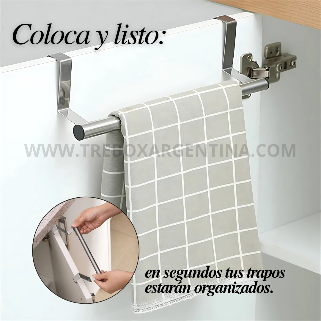 COMBO 2X1 🎁 | DoorClip Colgador de trapos para Cocina: Más orden en tu cocina sin agujerear tus muebles