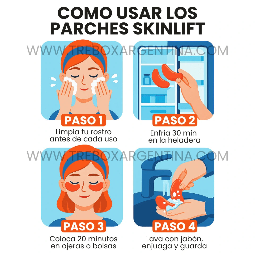 SkinLift | Parches de Gel para reducir Ojeras y Bolsas - 2x1 ¡Llevate 2 pares y Paga 1!