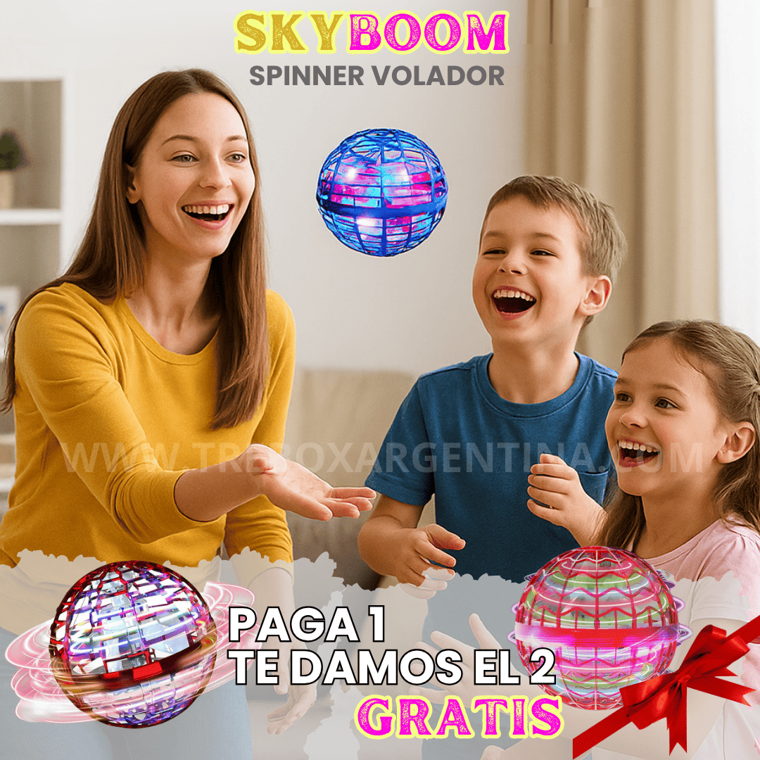 2X1 OFERTA DIA DEL NIÑO | Spinner Volador SkyBoom: Magia en el Aire para Compartir en Familia