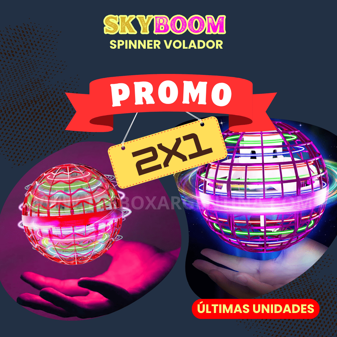 2X1 OFERTA DIA DEL NIÑO | Spinner Volador SkyBoom: Magia en el Aire para Compartir en Familia