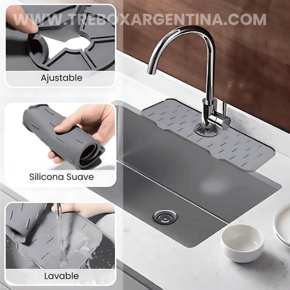 AquaDry™ | Alfombrilla de Silicona Absorbente -  Lavaplatos limpio y sin moho las 24 horas!