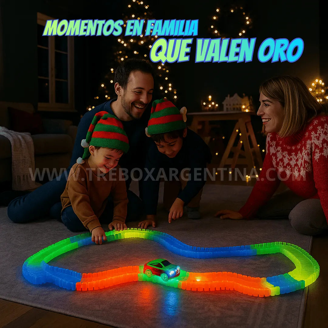 40% OFF🎁  MagicTracks Circuito Mágico de Carreras (220 Piezas +400cm) 🚗 Diversión que Enciende la Imaginación