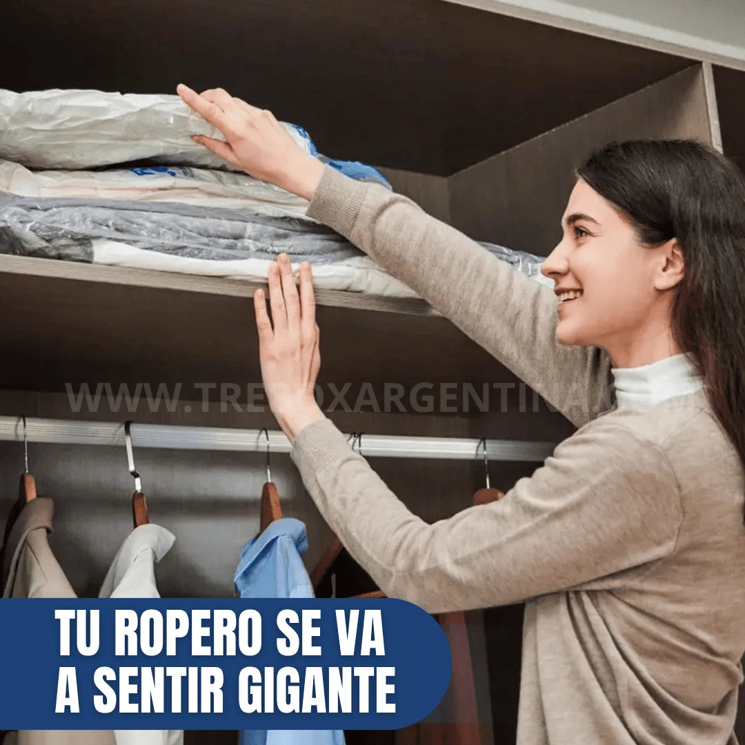 PACK 3 BOLSAS + 1 BOMBA DE REGALO [PROMO LIMITADA🔥]  Bolsas de Vacio SpaceZip™ | Ordená todo y ganá espacio sin gastar de más