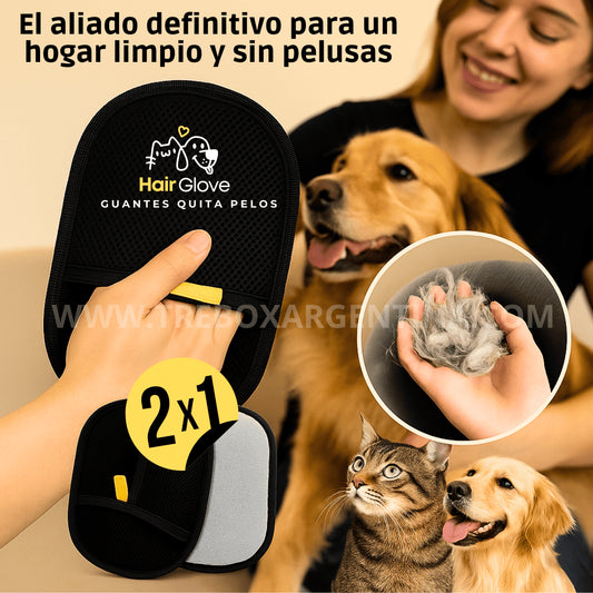 [COMBO 2x1] HairGlove: Guantes quita pelos y pelusas para mascotas | Disfrutá tu ropa y casa impecables