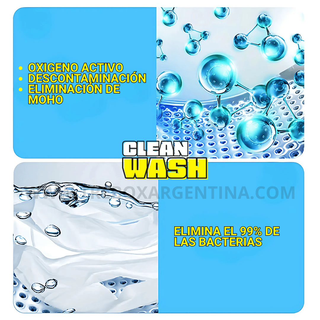 PACK ESPECIAL X12 - CleanWash™ Pastillas Mágicas de Limpieza para Lavaropas; Mantenla impecable y libre de malos olores!