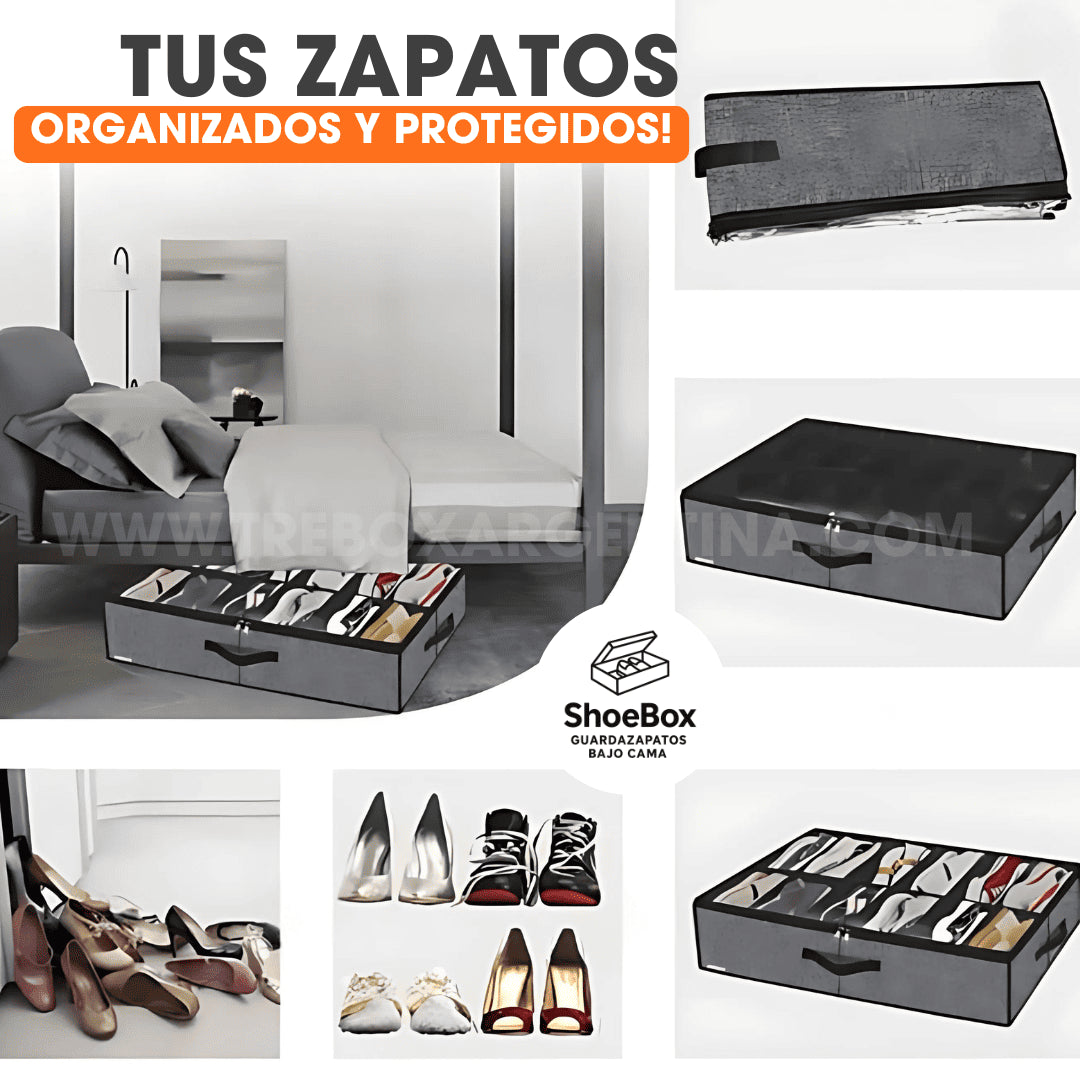 2X1 🎁 | ShoeBox Guardazapatos Bajo Cama: Tu calzado ordenado, protegido y listo para usar