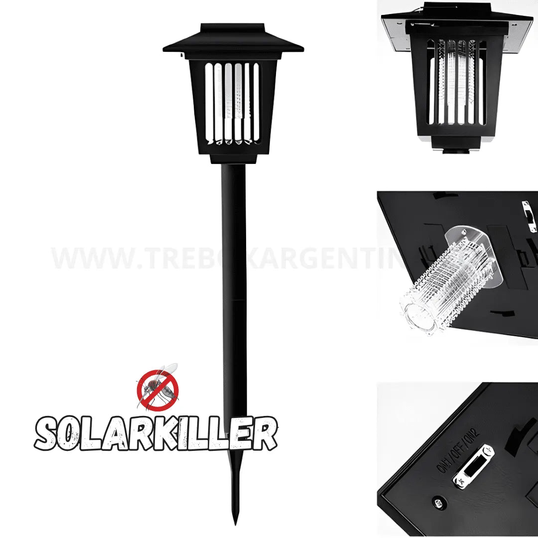 SolarKiller Lámpara solar antimosquitos 3 en 1 : Iluminá, protegé y olvidate de los mosquitos