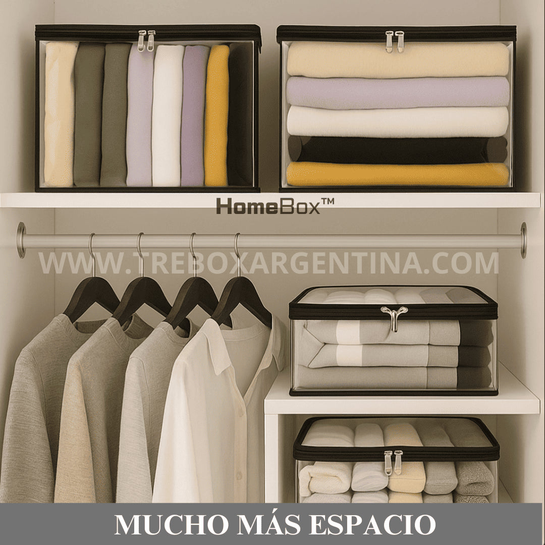 OFERTA PRE VERANO 3X1 |  HomeBox™ Organizador XL: Guardá tus frazadas sin que se arruinen hasta el próximo invierno