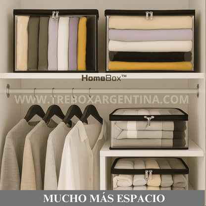 OFERTA PRE VERANO 3X1 |  HomeBox™ Organizador XL: Guardá tus frazadas sin que se arruinen hasta el próximo invierno