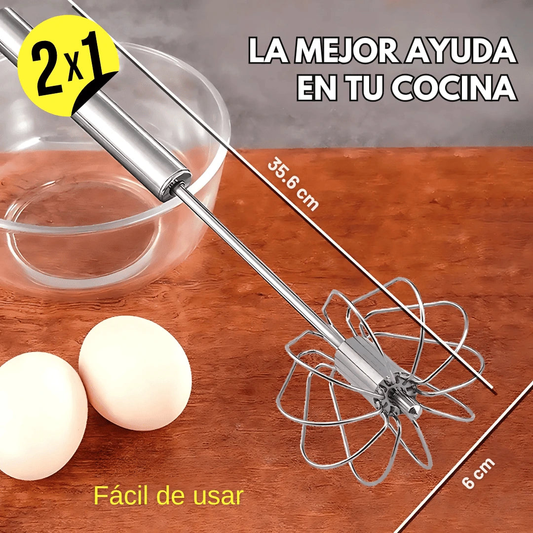Batidor de Huevo Semiautomático MIXER PRO - 2X1 ¡Compra 1 y Lleva 1 GRATIS!