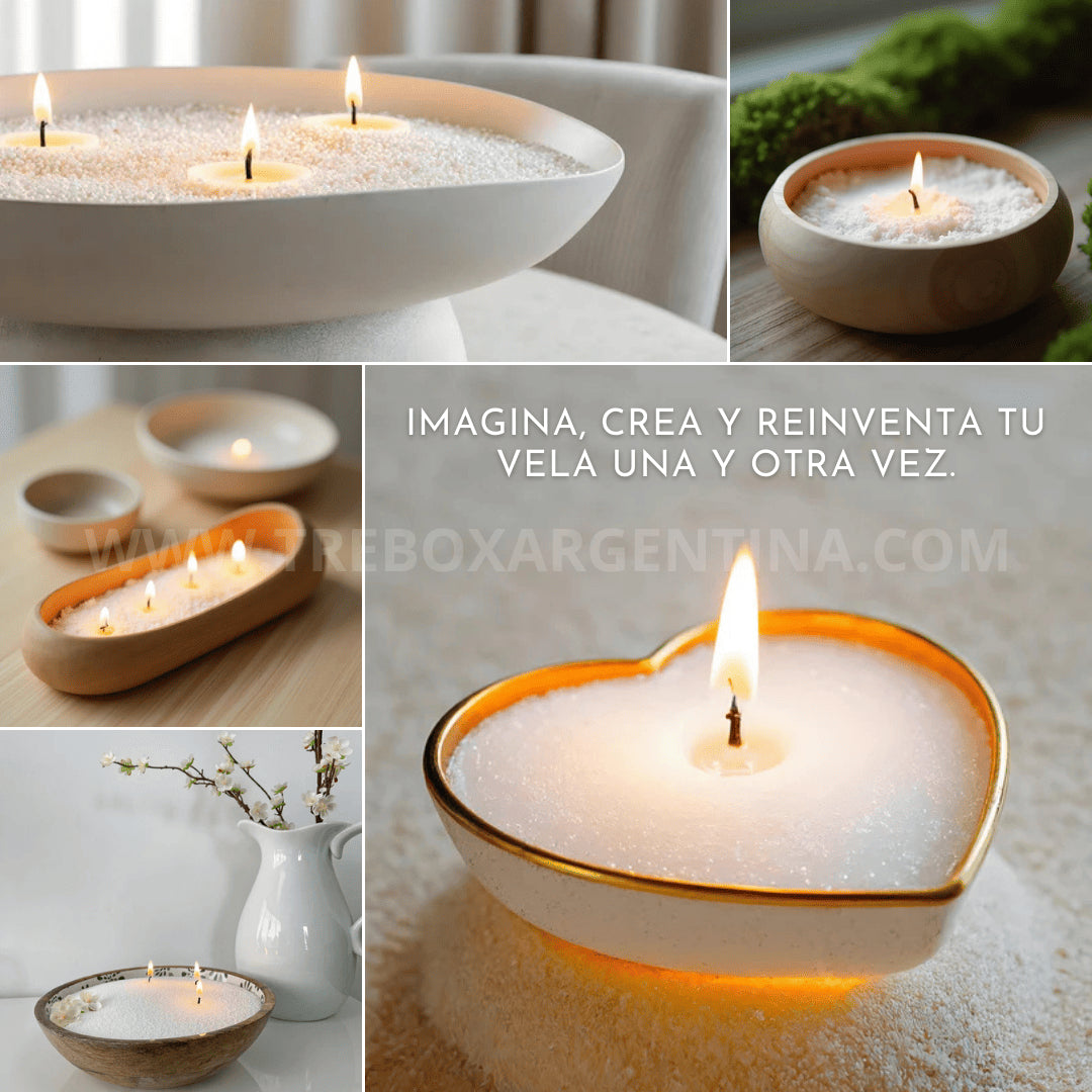 ¡ÚLTIMOS EN STOCK! -  Vela Perlada CandleMood | Diseño infinito, elegante y seguro [Pabilos GRATIS]