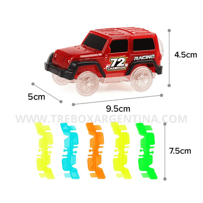 40% OFF🎁  MagicTracks Circuito Mágico de Carreras (220 Piezas +400cm) 🚗 Diversión que Enciende la Imaginación