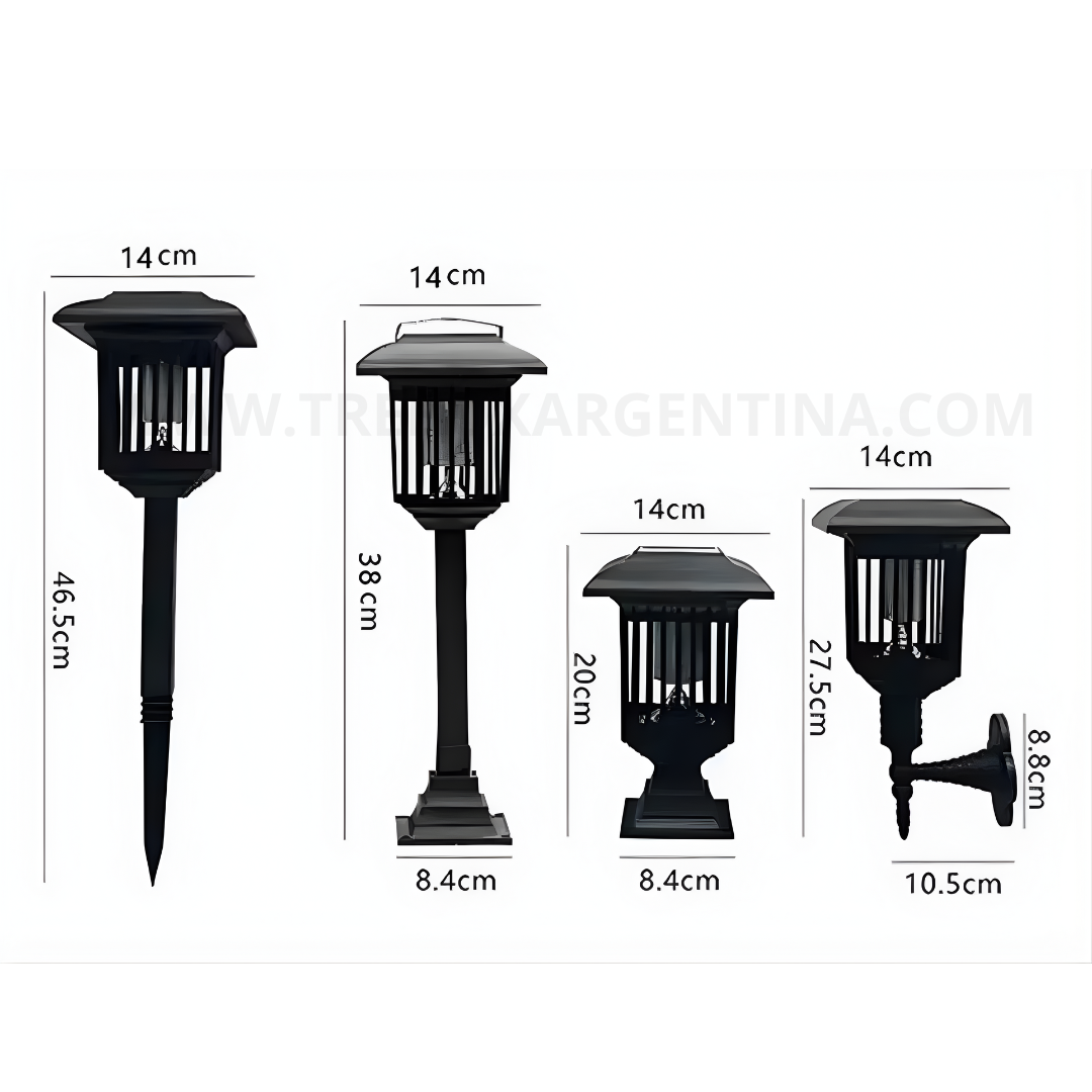 SolarKiller Lámpara solar antimosquitos 3 en 1 : Iluminá, protegé y olvidate de los mosquitos