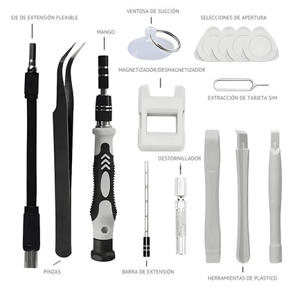ToolBox™ | Set destornilladores Magnéticos para Arreglos de Precisión 115 En 1
