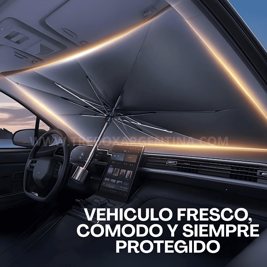 PROMO  2x1 🔥| SolGuard Parasol Plegable: Protege tu coche del calor intenso y los rayos UV☀️