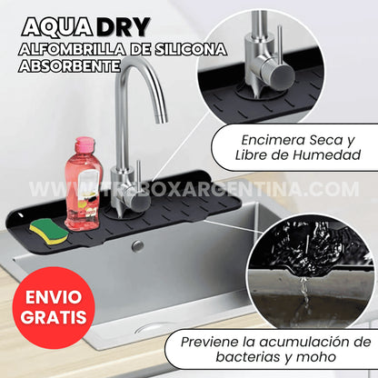 AquaDry™ | Alfombrilla de Silicona Absorbente -  Lavaplatos limpio y sin moho las 24 horas!