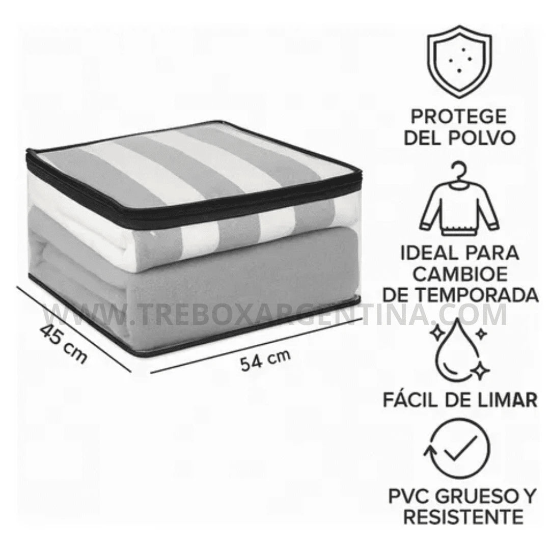 OFERTA PRE VERANO 3X1 |  HomeBox™ Organizador XL: Guardá tus frazadas sin que se arruinen hasta el próximo invierno