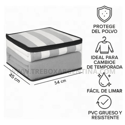 OFERTA PRE VERANO 3X1 |  HomeBox™ Organizador XL: Guardá tus frazadas sin que se arruinen hasta el próximo invierno