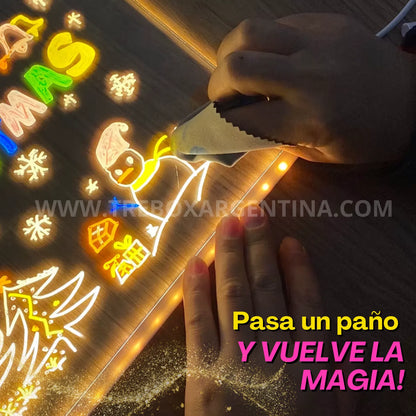 OFERTA NAVIDEÑA🎁 | LumiBoard Pizarra Mágica LED: Dibujá, aprendé y jugá sin límites ✨