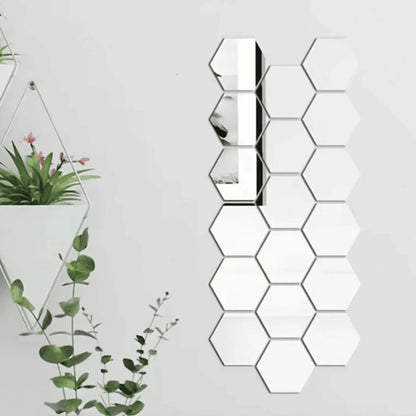 HEXAHOM™ Espejos Adhesivos  Decorativos SetX10 - PROMO 2X1 ¡Llevate 2 Set Paga 1!