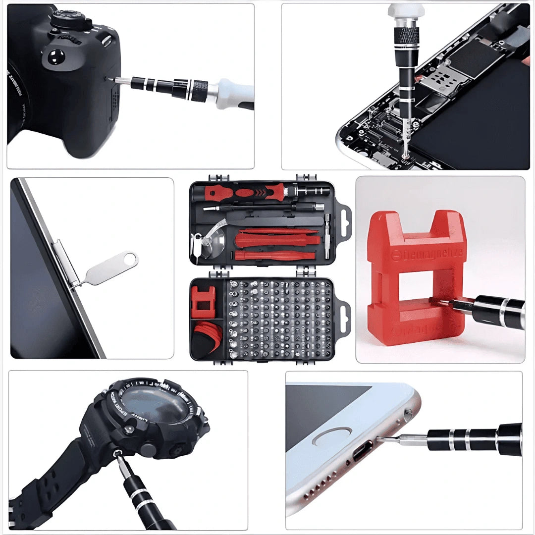 ToolBox™ | Set destornilladores Magnéticos para Arreglos de Precisión 115 En 1