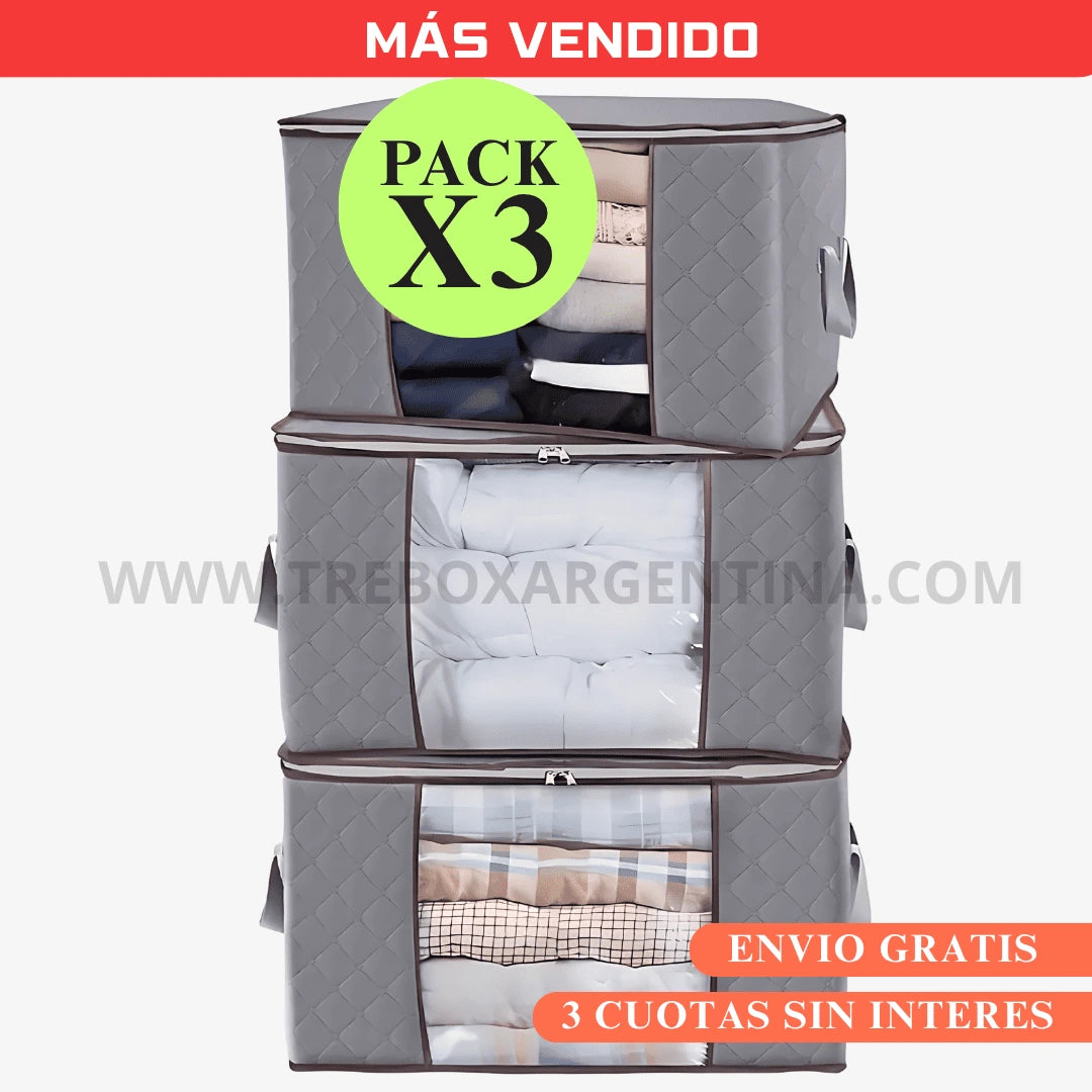 OFERTA PRE VERANO 3X1 |  FoldBox™ Organizador XL: Guardá tus frazadas sin que se arruinen hasta el próximo invierno