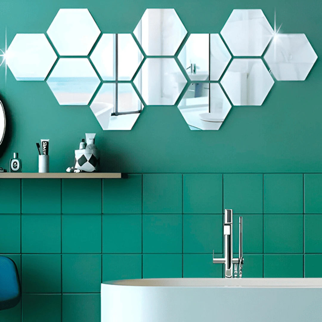 HEXAHOM™ Espejos Adhesivos  Decorativos SetX10 - PROMO 2X1 ¡Llevate 2 Set Paga 1!