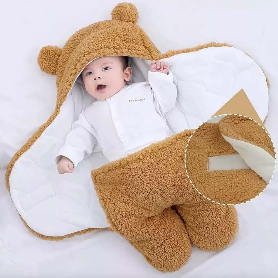 Oferta Limitada 2X1 🐻 TeddyBear | Manta Envolvente de Osito para Bebés – Mantén a tu bebé calentito todo el invierno