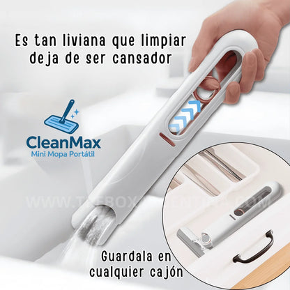 🧽 OFERTA 2x1 | CleanMax Mini Mopa Portátil : Tu aliado perfecto para cocinas, baños y vidrios brillantes