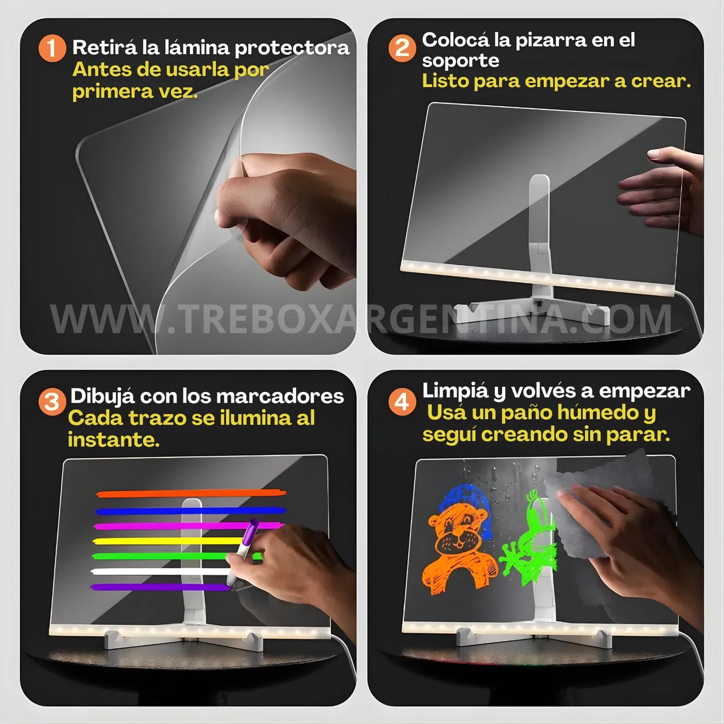 OFERTA NAVIDEÑA🎁 | LumiBoard Pizarra Mágica LED: Dibujá, aprendé y jugá sin límites ✨