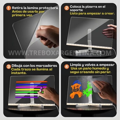 OFERTA NAVIDEÑA🎁 | LumiBoard Pizarra Mágica LED: Dibujá, aprendé y jugá sin límites ✨