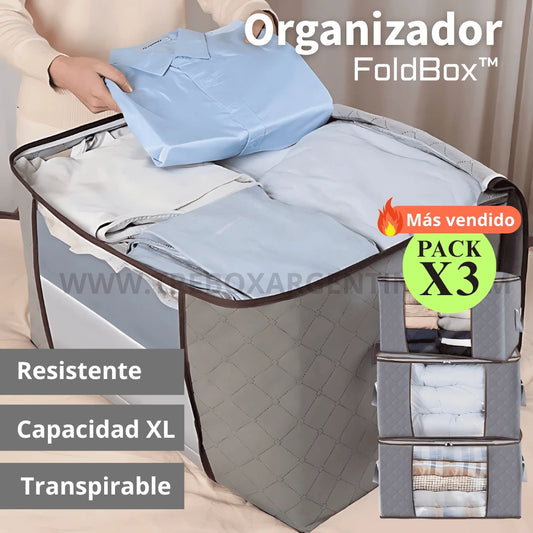 OFERTA PRE VERANO 3X1 |  FoldBox™ Organizador XL: Guardá tus frazadas sin que se arruinen hasta el próximo invierno
