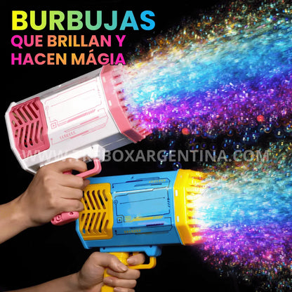 PROMO 40% OFF 🎁 |  Bubble Rain Bazooka de Burbujas : Diversión explosiva de burbujas sin Limites!