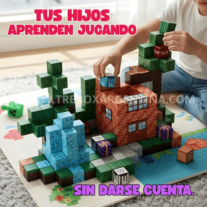 EDICIÓN LIMITADA🔥 |  Bloques Imantados MineCraft: Dejá que tus hijos construyan su propio universo