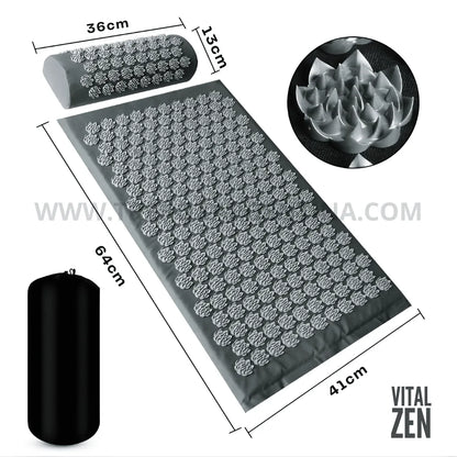 40% OFF🚨 | Set x3 Alfombra y Almohadilla masajeadora de acupresión: Tu ritual diario para liberar tensión y estrés sin salir de casa